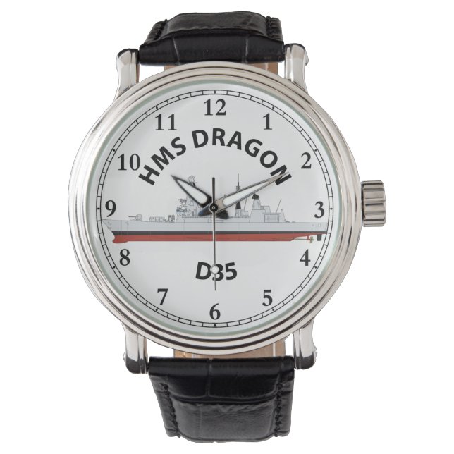 HMS DRAGON - D35 - TYP 45 ARMBANDUHR (Vorderseite)