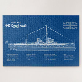 HMS Dreadnought - Ship Blueprint ABD Puzzle