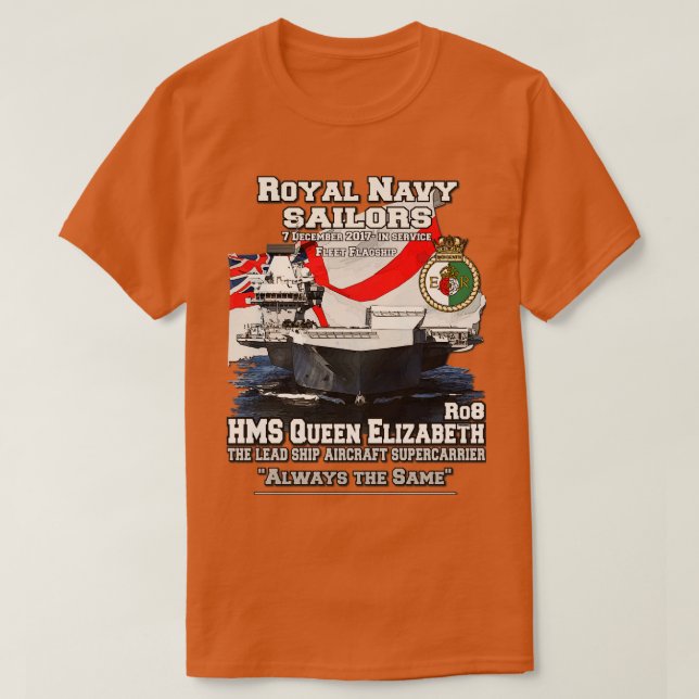HMS Elizabeth Flugzeugträger T-Shirt (Design vorne)