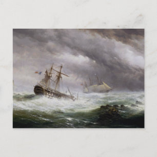 HMS Endymion Rettung eines französischen Zwei-Dece Postkarte