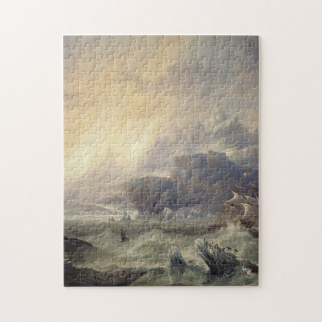 HMS Erebus Terror Antarktis John Wilson Carmichael Puzzle (Vertikal)