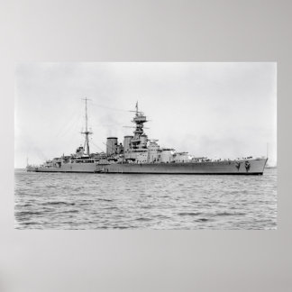 HMS Hood (51) - März 17, 1924 Poster