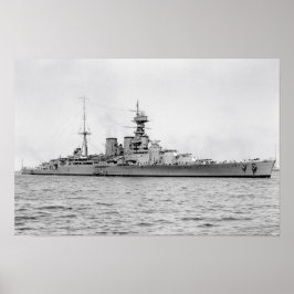 HMS Hood poster 16,5" x 11"