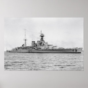 HMS Hood poster 16,5" x 11"