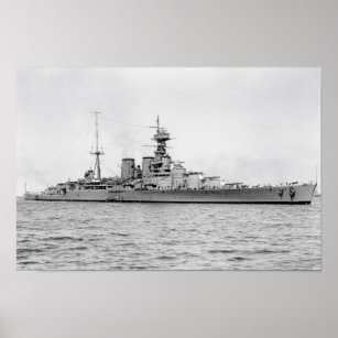 HMS Hood poster 16,5" x 11"