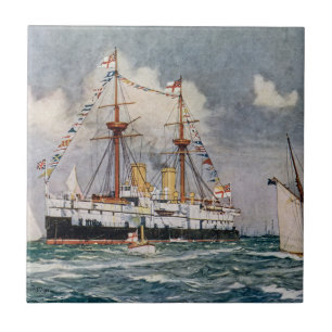 HMS Inflexible Panzerschiff Schlachtschiff 1876 Fliese