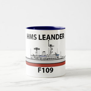 HMS Leander, orig config, Zweifarbige Tasse