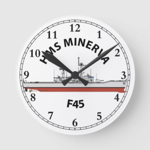 HMS MINERVA - F45 - LEANDER ORIG RUNDE WANDUHR