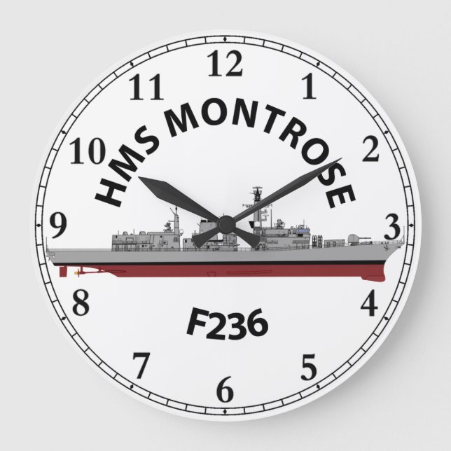 HMS MONTROSE - F236 - TYP 23 GROSSE SCHALTFLÄCHE GROßE WANDUHR (Vorderseite)