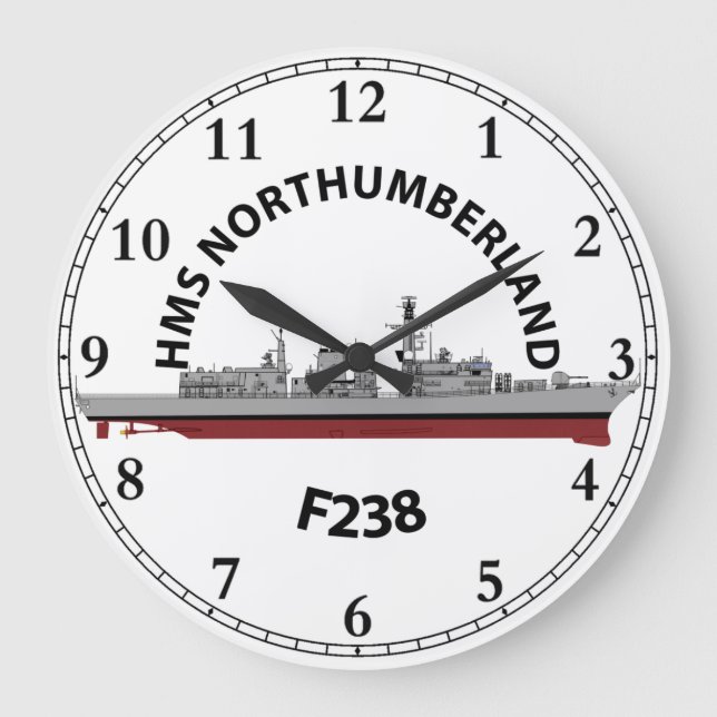 HMS NORTHUMBERLAND - F238 - TYP 23 GROSSE SCHALTFL GROßE WANDUHR (Vorderseite)