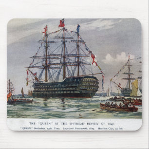 HMS Queen Battleship 1839 Mousepad