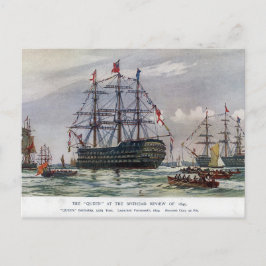 HMS Queen Battleship 1839 Postkarte