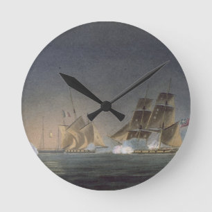 HMS Rinaldo, der vier französische Privateers, Runde Wanduhr