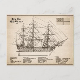 HMS-Sieg - Pläne für ein Konzept für Schiffe SD Postkarte