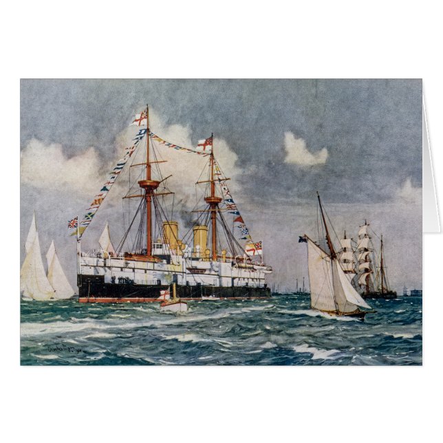 HMS Unflexible Eisenbahn-Schlachtung 1876 (Vorderseite (Horizontal))