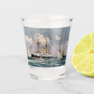 HMS Unflexible Eisenbahn-Schlachtung 1876 Schnapsglas