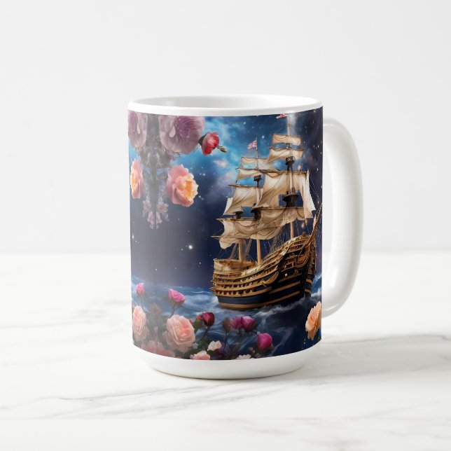 HMS Victory Lord Nelsons Ship Kaffeetasse (VorderseiteRechts)