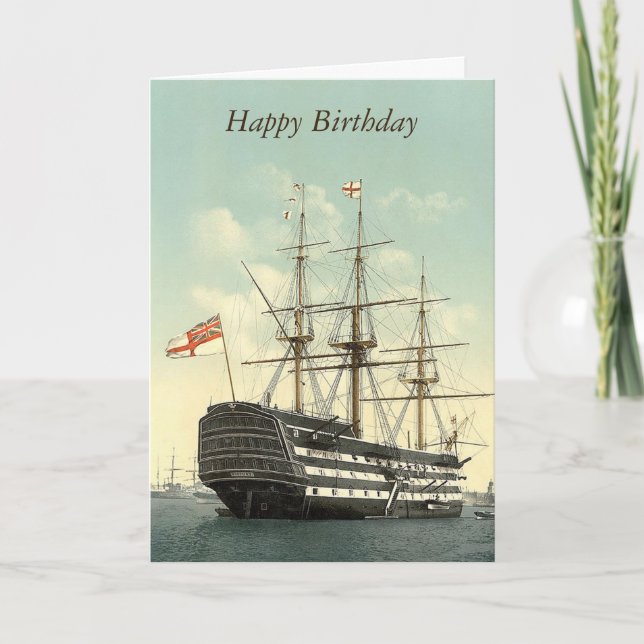 HMS Victory Personalisiert Greetings Card Karte (Vorderseite)