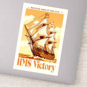 HMS Victory Poster Ikonisches britisches Liniensch Aufkleber