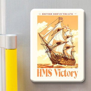 HMS Victory Poster Ikonisches britisches Liniensch Magnet