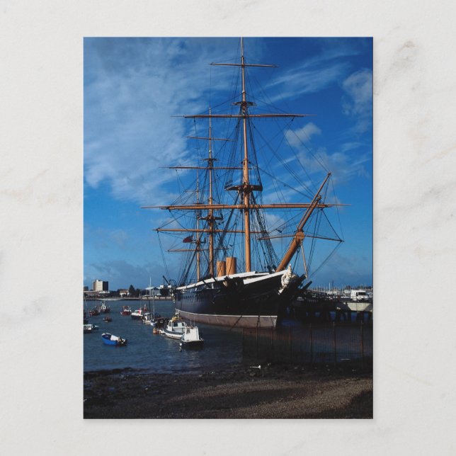 HMS Warrior", Portsmouth, England Postkarte (Vorderseite)
