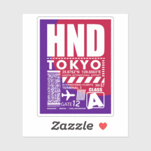 HND Airport Tokyo Aufkleber