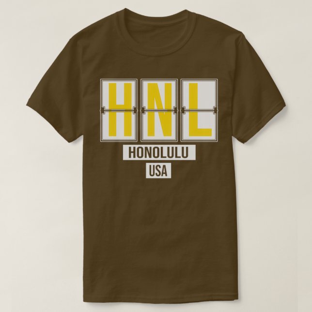 HNL Honolulu Hawaii Airport Code Souvenir oder Ges T-Shirt (Design vorne)