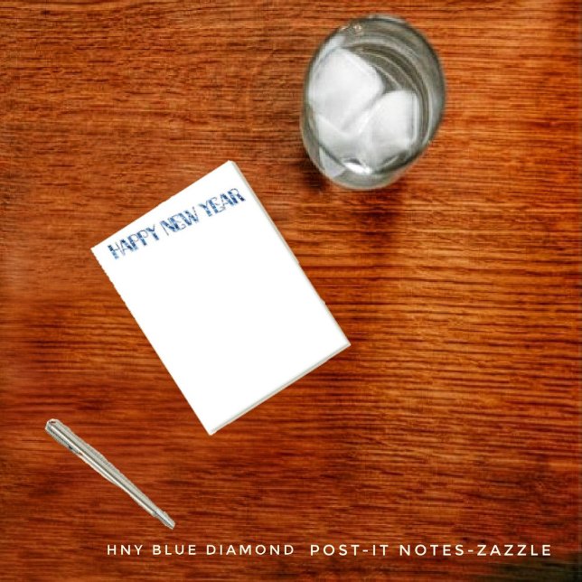HNY Blue Diamond Post-It Notes Klebezettel (Von Creator hochgeladen)