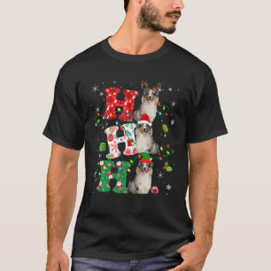 Ho3 Christmas Lights Santa Elf Reindeer Australisc T-Shirt