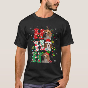 Ho3 Weihnachtsbeleuchtung Santa Elf Rentier Beagle T-Shirt
