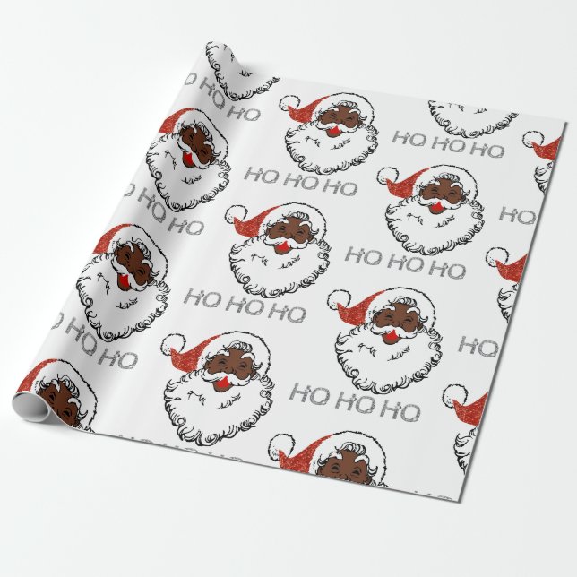 ho black santa geschenkpapier (Ungerollt)