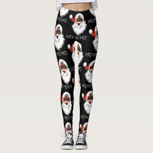 ho black santa leggings
