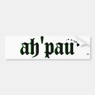 Ho Brah..., ah"pau Bumper White Sticker! Autoaufkleber