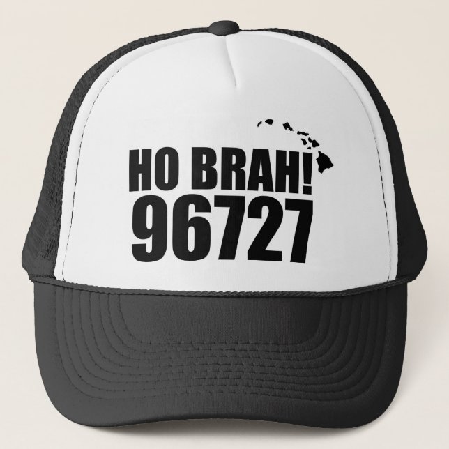 Ho Brah!.... Hawaii Zip Code Hat 96727 Honokaa Truckerkappe (Vorderseite)