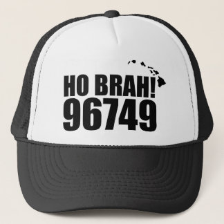 Ho Brah!.... Hawaii Zip Code Hat 96749 Keaau Truckerkappe