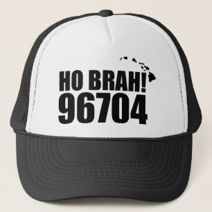 Ho Brah!... Hawaii Zip Code Hats 96704 Capt. Cook Truckerkappe