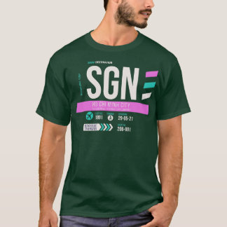 Ho Chi Minh City SGN Airport Code Gepäckstück Tag  T-Shirt