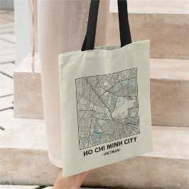 Ho Chi Minh City, Vietnam, City Map Tote Bag Tragetasche