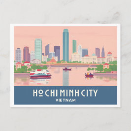 Ho Chi Minh City Vietnam Pastel Travel - Saigon Postkarte