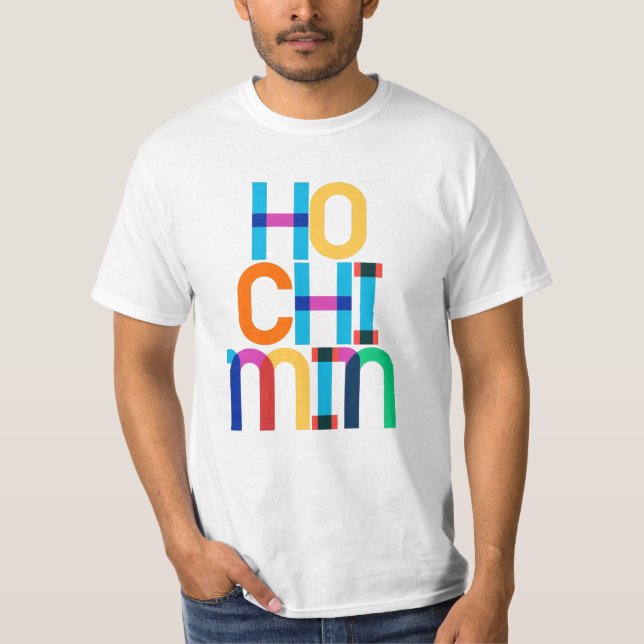 Ho Chi Minh City Vietnam Pop Art Letters T-Shirt (Vorderseite)