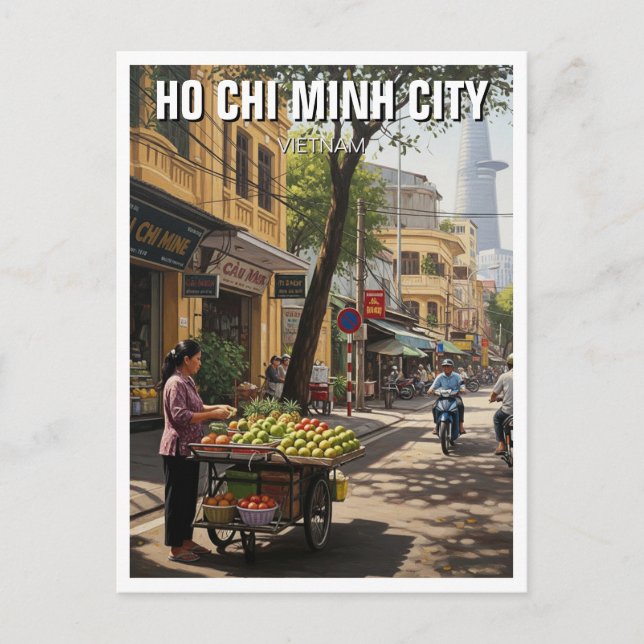 Ho Chi Minh City Vietnam Travel Postkarte (Vorderseite)