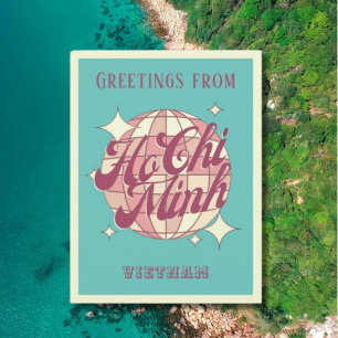 Ho Chi Minh City Vietnam Urlaub Retro Postcar Postkarte