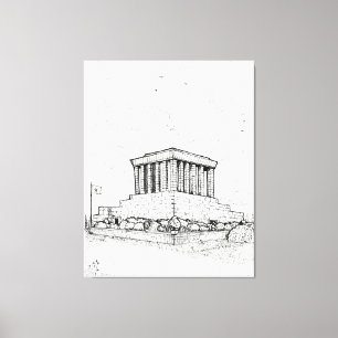 Ho Chi Minh Mausoleum Hanoi Vietnam Illustration Leinwanddruck