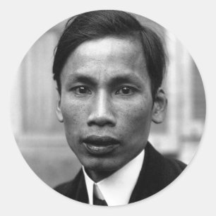 Ho Chi Minh Nguyen Ai Quoc Portrait 1921 Runder Aufkleber