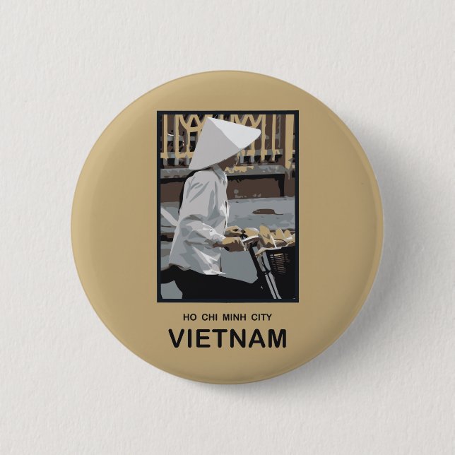 Ho Chi Minh Stadt Vietnam Button (Vorderseite)