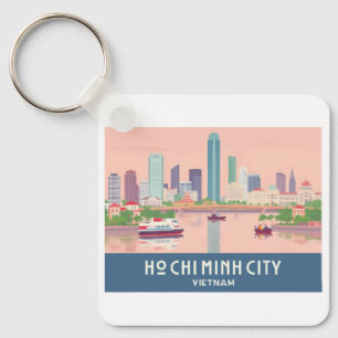 Ho-Chi-Minh-Stadt Vietnam Pastell Reise - Saigon Schlüsselanhänger