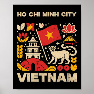 Ho-Chi-Minh-Stadt Vietnam Souvenir Ho-Chi-Minh-Sta Poster