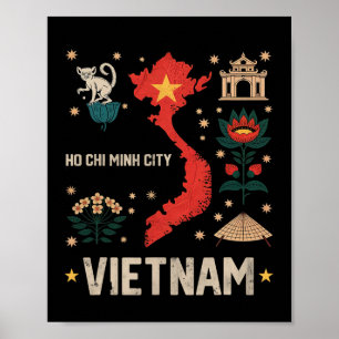 Ho-Chi-Minh-Stadt Vietnam Urlaub passende Familie  Poster
