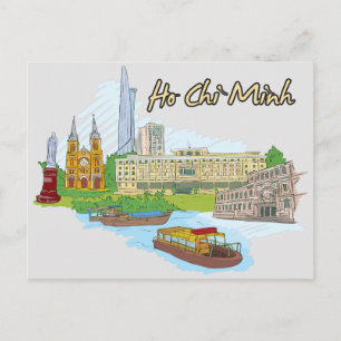 Ho Chi Minh, Vietnam Berühmte Stadt Postkarte