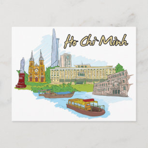 Ho Chi Minh, Vietnam Berühmte Stadt Postkarte